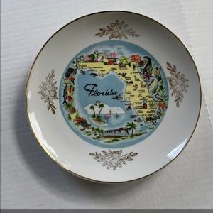 Vintage florida souvenir Plate collector hanging made in japan